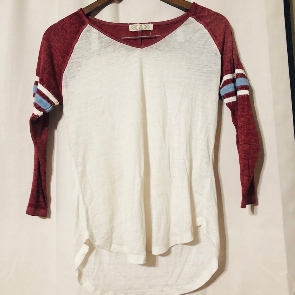 Pink Rose baseball style shirt